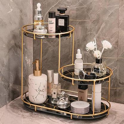 3-tier golden vanity stand makeup organizer - Saadiq.pk Pakistan
