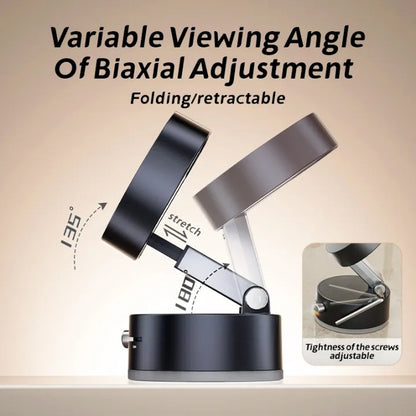 Vacuum Suction Magnetic Mobile Holder | Strong Dashboard Phone Mount | Adjustable Foldable Car & Home Phone Stand