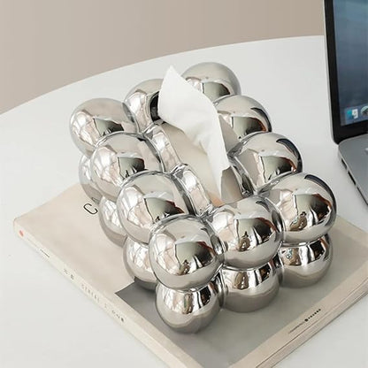 Luxury Bubble Tissue Box Holder – Premium Decorative Tissue Box Cover