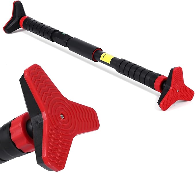 Premium Adjustable Doorway Pull-Up Bar | No Drill Home Gym Exercise Bar with Double Lock & Bubble Level (27-42 Inch)