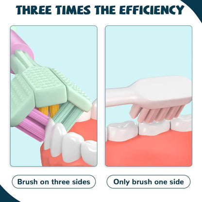 Triple sided soft toothbrush - Saadiq.pk