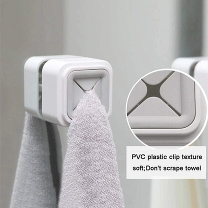 Mini Towel Holder – Self-Adhesive Silicone Hook for Bathroom & Kitchen