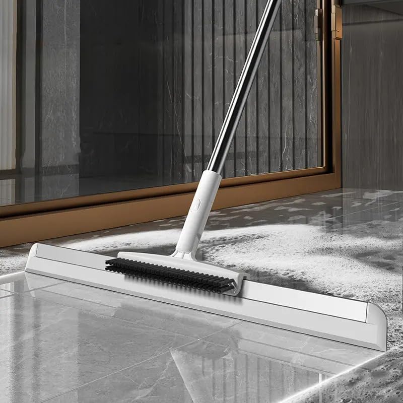 2-in-1 Floor Cleaner Brush Scraper with Wiper