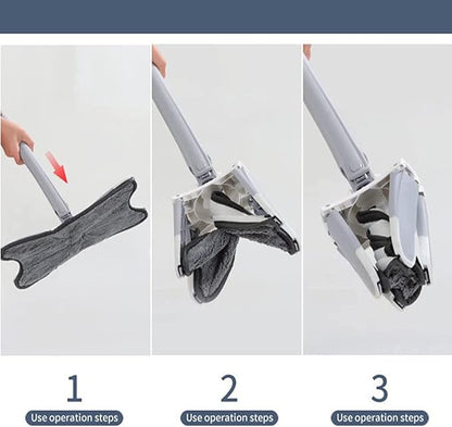 X Mop Hands-Free Self-Wringing Flat Mop – Microfiber Floor Cleaning Mop