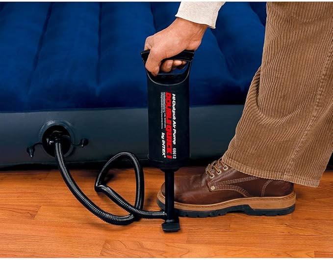 Intex Double Quick I Hand Pump – High Output Air Pump with 3 Nozzles for Inflatable Beds