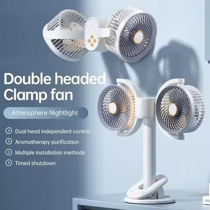 Portable Mini Circulating Fan with LED Display – Rechargeable Desktop Cooling Fan