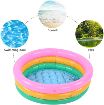 Colorful Inflatable Kids Swimming Pool – Safe & Durable Kids Pool for Summer Fun - 5ft