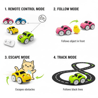 Smart Sensor RC Car – Follow, Escape & Track Mode Toy Car