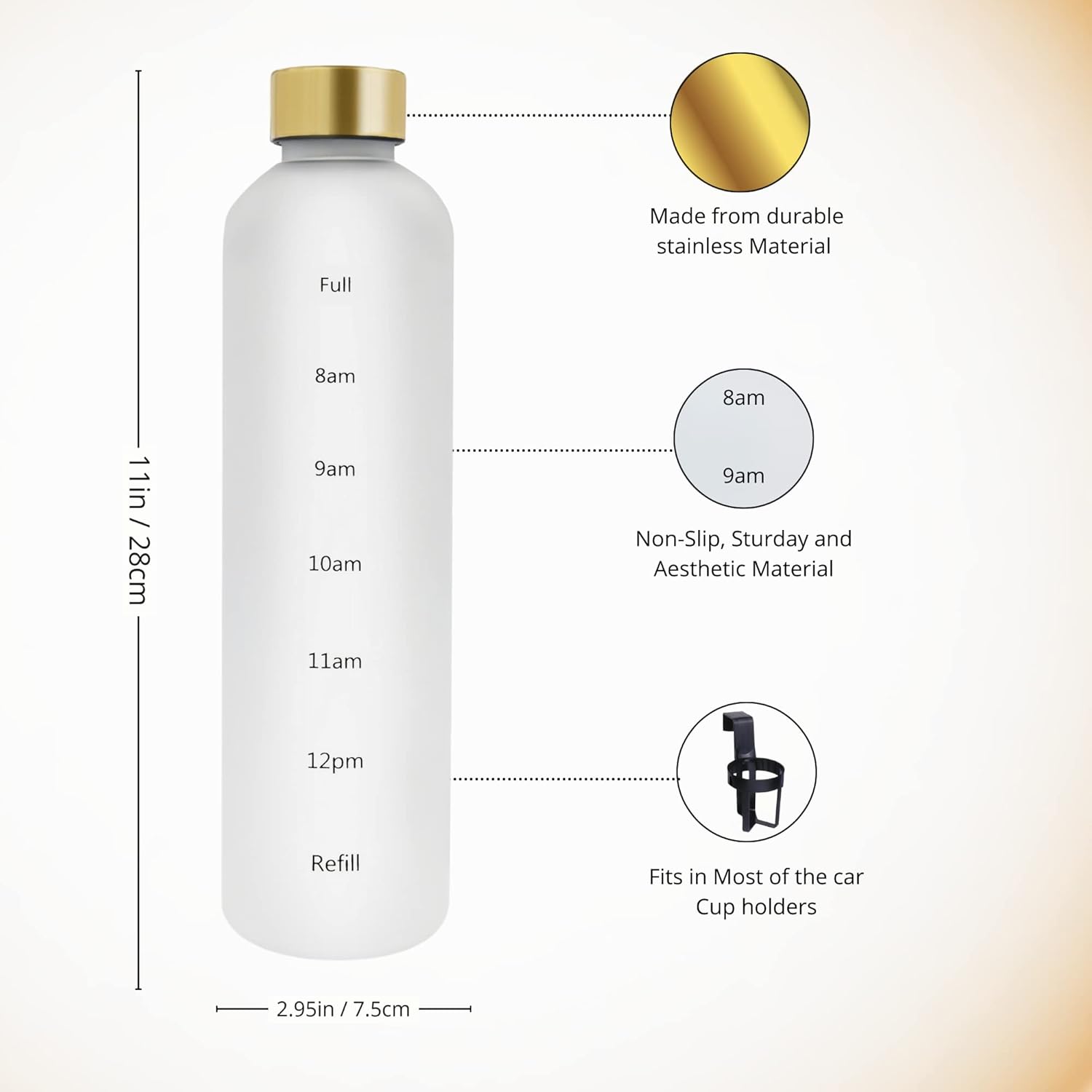 Time marker hydration bottle - Saadiq.pk
