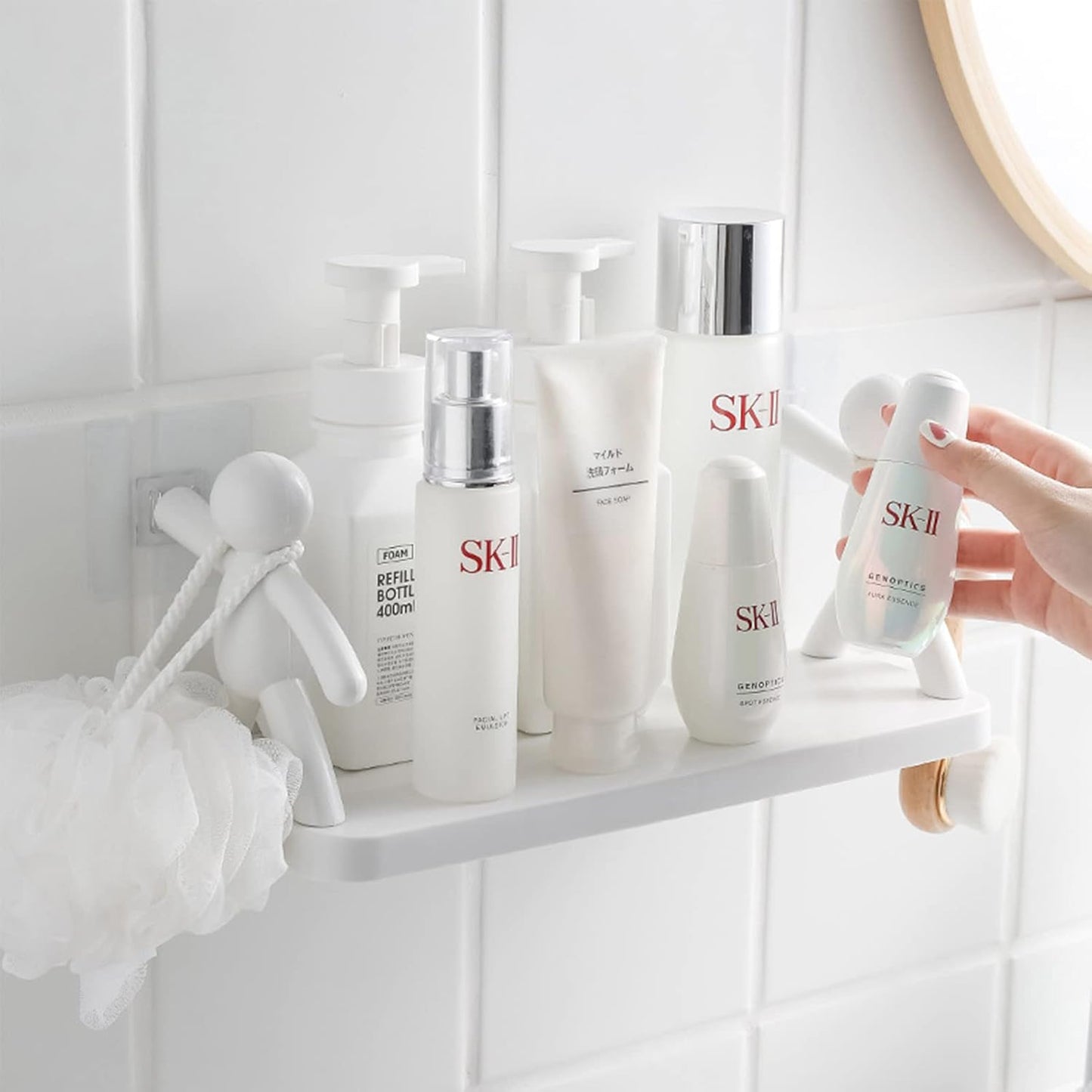 Wall Hanging Shelf Punch Free Humanoid Storage Shelf