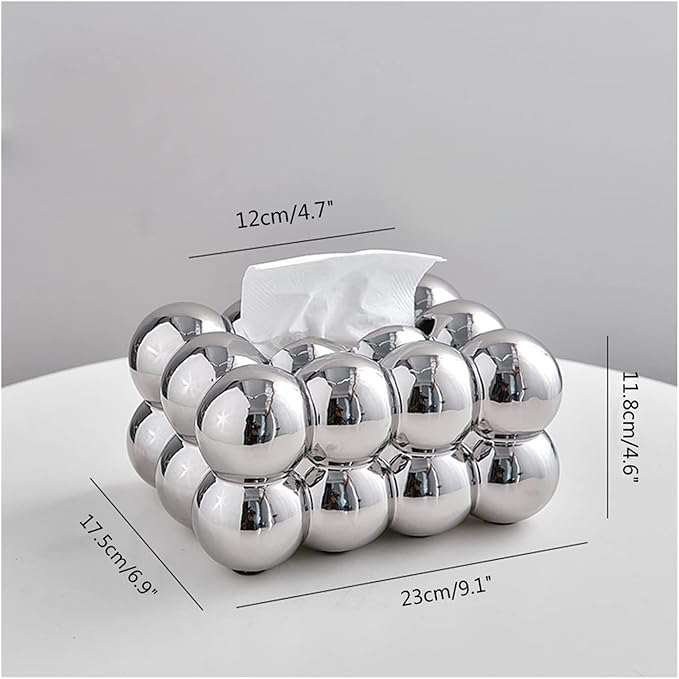 Luxury Bubble Tissue Box Holder – Premium Decorative Tissue Box Cover