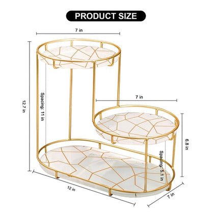 Golden 3-tier jewelry stand - Saadiq.pk Pakistan