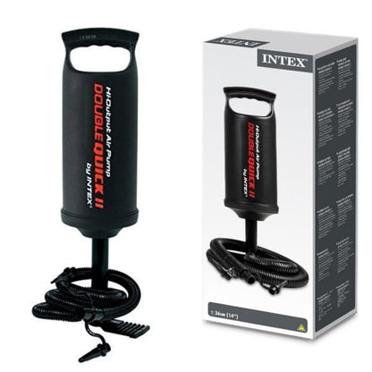 Intex Double Quick I Hand Pump – High Output Air Pump with 3 Nozzles for Inflatable Beds