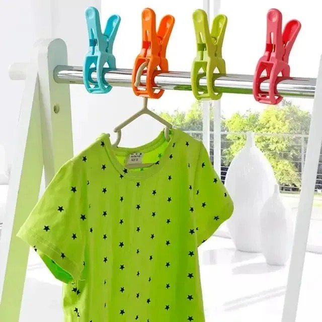 12pcs Clothespins Windproof Plastic Durable Clothes Pins Laundry Clips