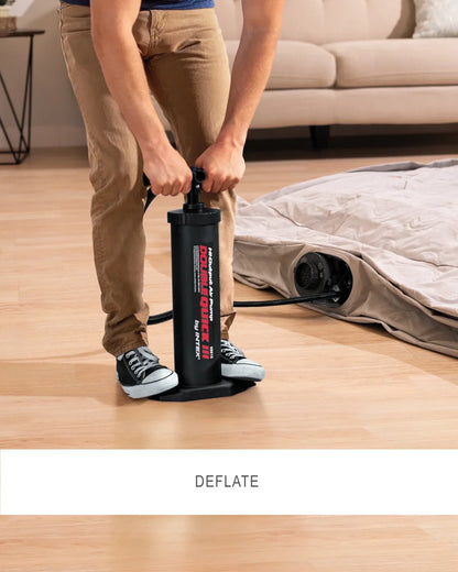 Intex Double Quick I Hand Pump – High Output Air Pump with 3 Nozzles for Inflatable Beds