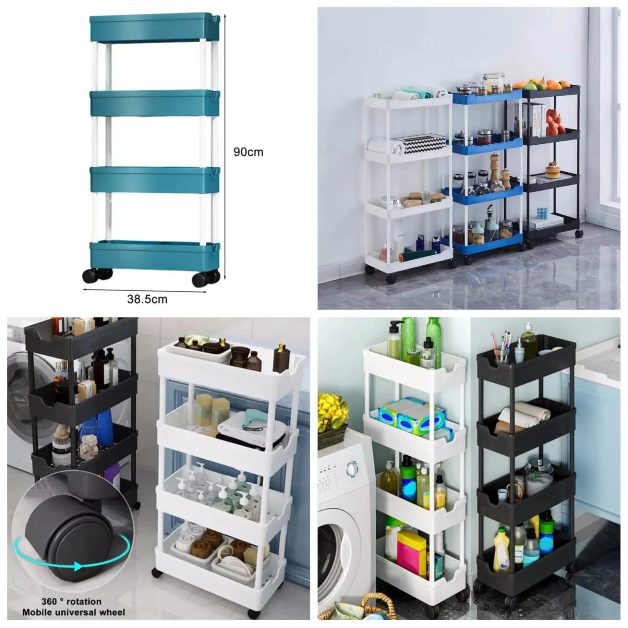 Space Saving 4 Tier Trolly