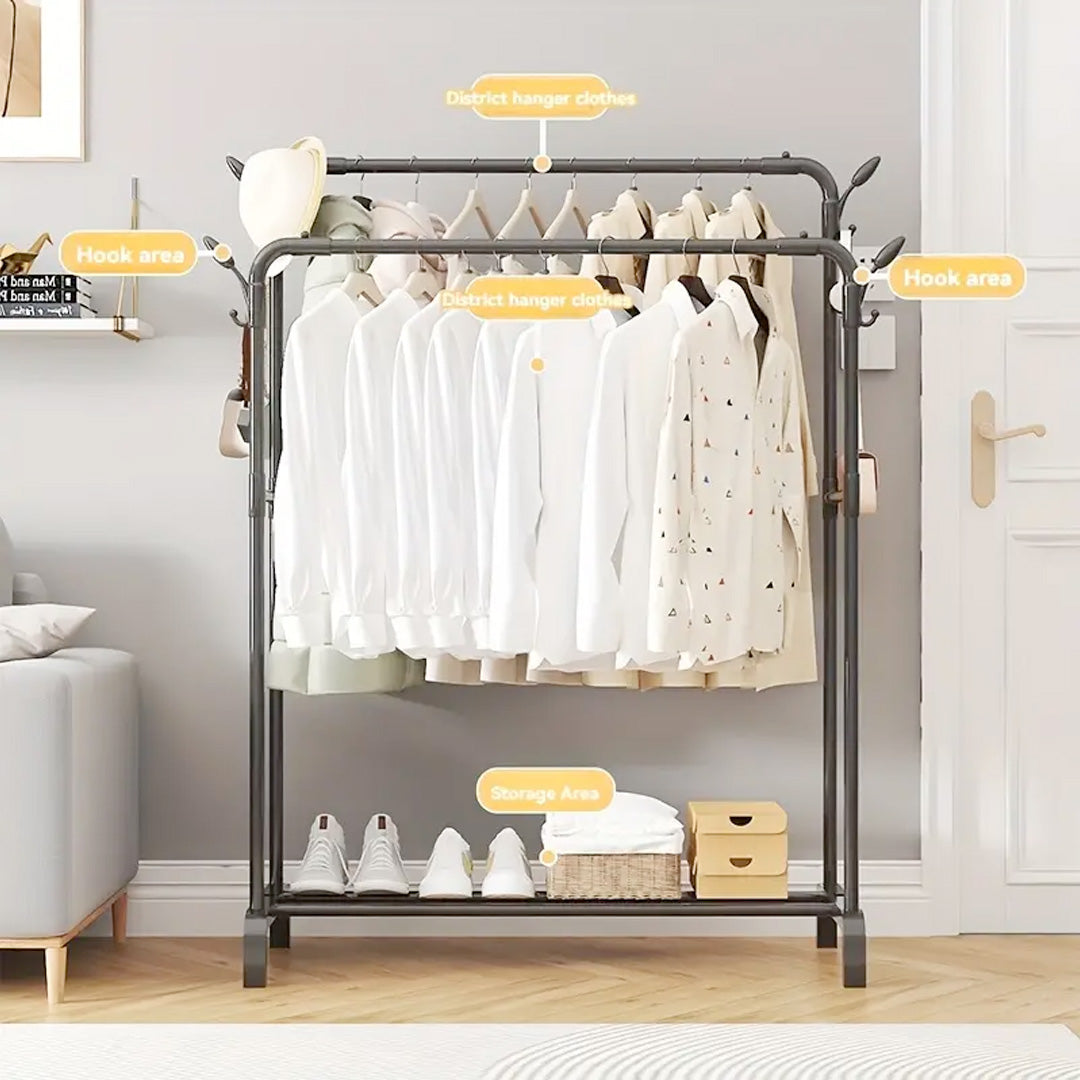 Double Pole Metal Cloth Stand By Matrix
