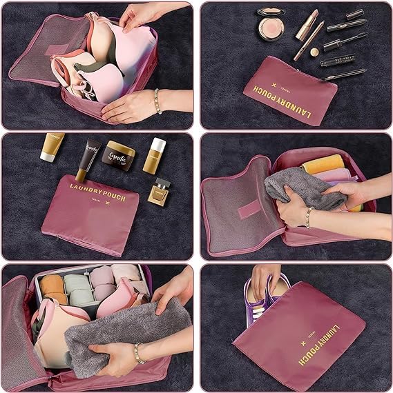 6in1 Travel Organizer Bags - Space‑Saving Suitcase Organizer Set - Saadiq.pk