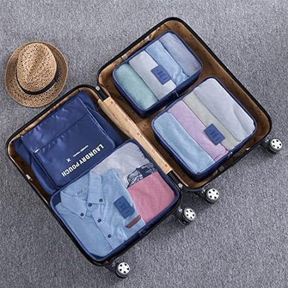 6in1 Travel Organizer Bags - Space‑Saving Suitcase Organizer Set - Saadiq.pk