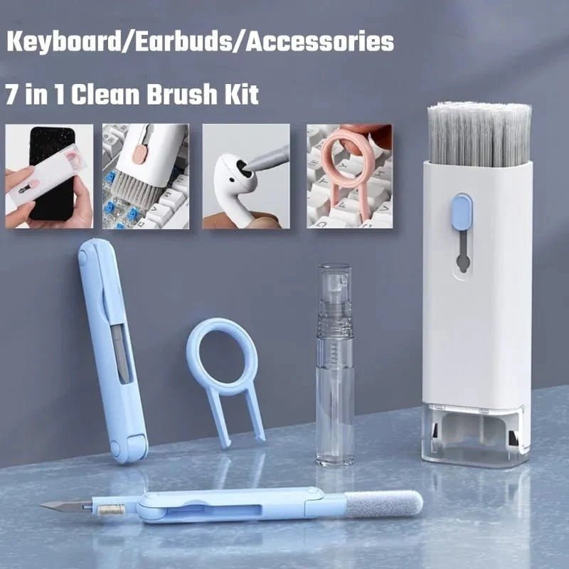 7 - in - 1 Keyboard & Earbud Cleaning Tool Kit – Multi - Function Cleane - Saadiq.pk