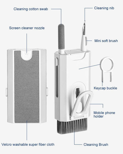7 - Piece Keyboard Cleaning Brush Set – Dust & Debris Cleaner - Saadiq.pk