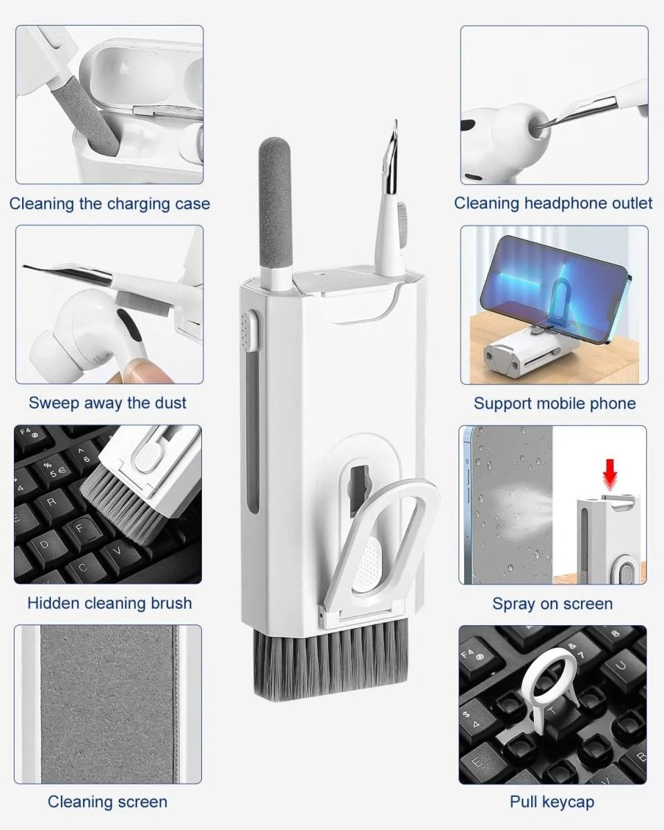 7 - Piece Keyboard Cleaning Brush Set – Dust & Debris Cleaner - Saadiq.pk