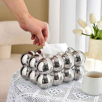 Luxury Bubble Tissue Box Holder – Premium Decorative Tissue Box Cover