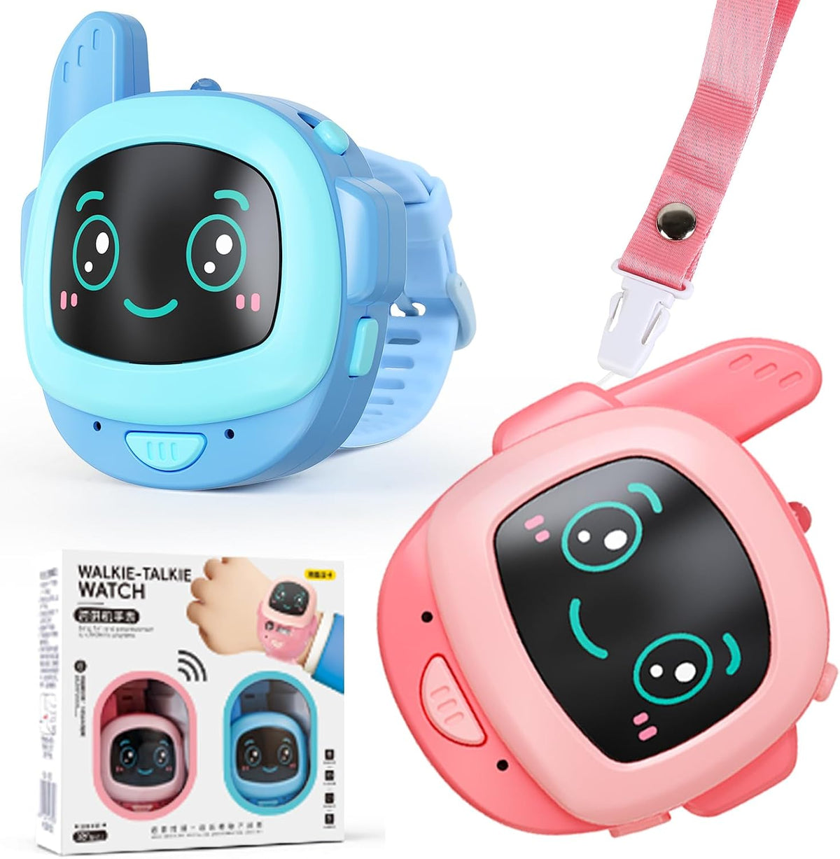 2-in-1 Kids Walkie Talkie Watch with Intercom, Flashlight & Compass