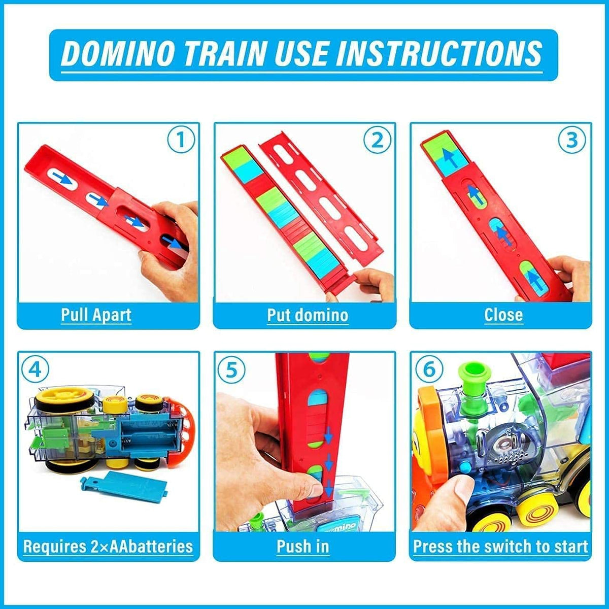 Domino Laying Train Toy Set | Fun Educational Gift for Kids