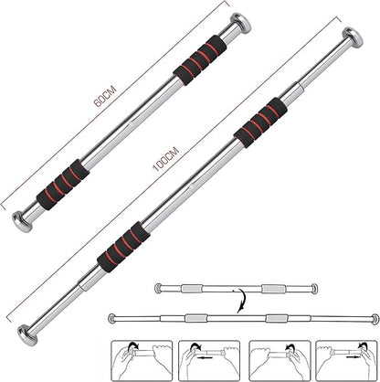 Doorway Pull Up Bar - Adjustable Home Gym Fitness Bar (60-100cm)