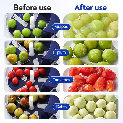 Automatic Electric Fruit Peeler Machine One-Touch Grape, Plum, Tomato & Garlic Peeling Device with Storage Bowl