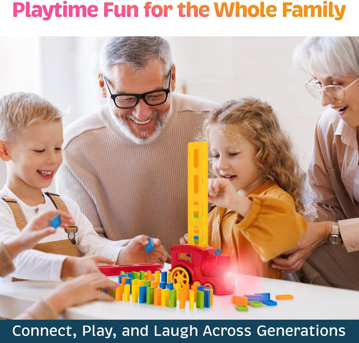 Domino Laying Train Toy Set | Fun Educational Gift for Kids