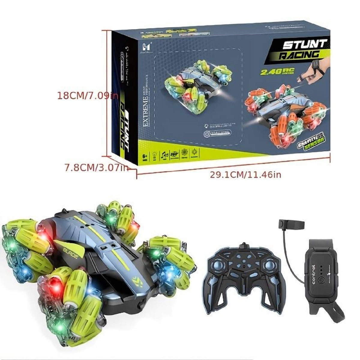 Remote Control Stunt Car with 360° Spin & Gesture Control