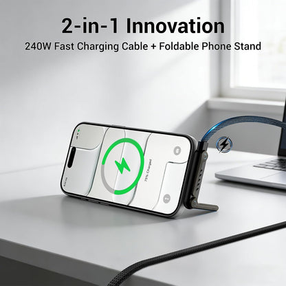 Type-C charging cable with phone holder - Saadiq.pk