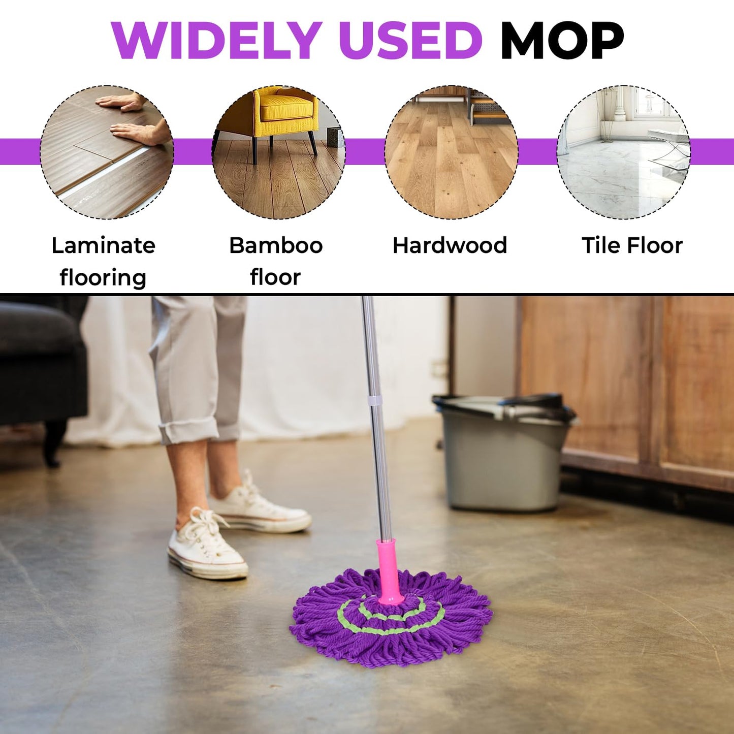 Microfiber head twist mop - Saadiq.pk
