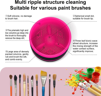 USB Electric Paint Brush Cleaner with Auto Spin Cup