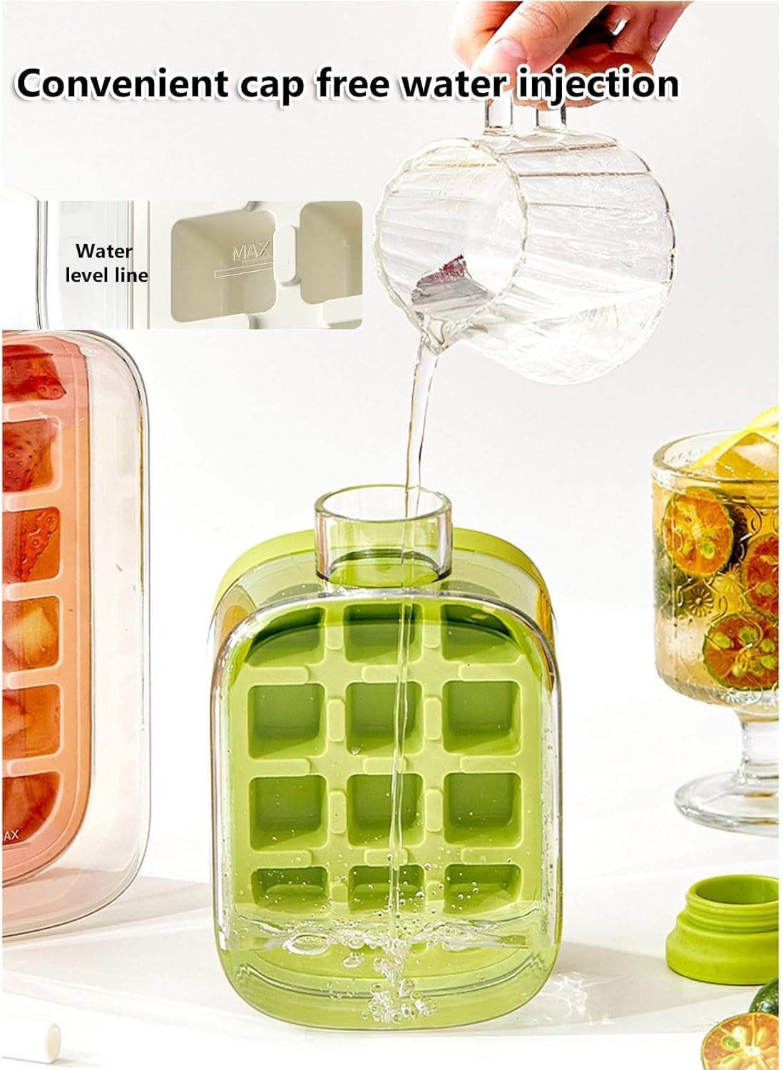 2 in 1 Ice Cube Bottle with Tray