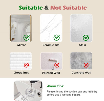 Transparent Corner Shower Shelf with Suction Cups – No Drill Bathroom Storage Rack with Hooks