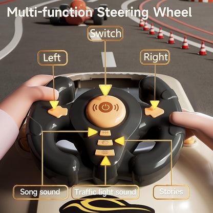 Kids Steering Wheel Driving Simulator Toy | Racing Game with Sounds & Lights