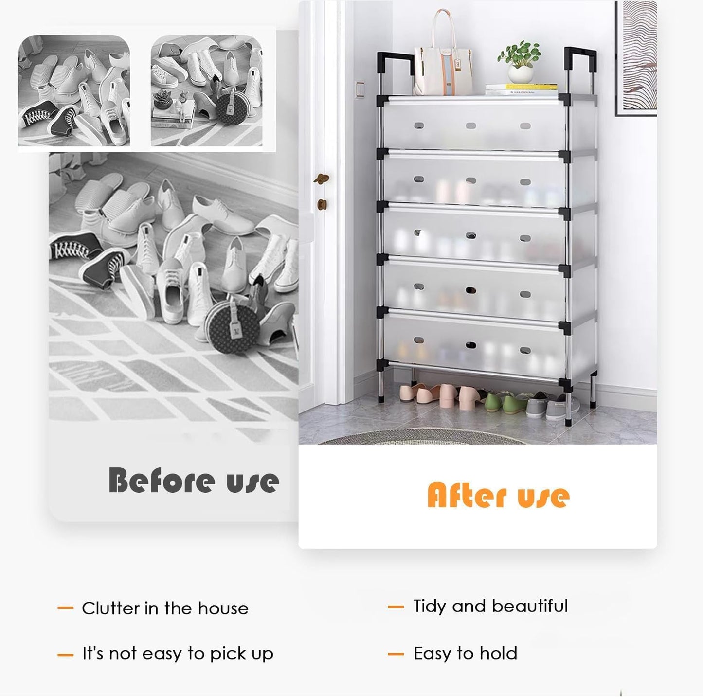 Dustproof Shoe Rack Organizer | 5/6/7 Layer Waterproof Shoe Stand | Space-Saving Storage Shelf for Home