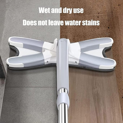 X Mop Hands-Free Self-Wringing Flat Mop – Microfiber Floor Cleaning Mop