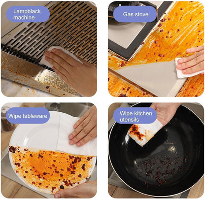 Disposable Kitchen Cleaning Wipes | Grease & Stain Remover Wet Wipes