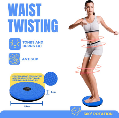 Tummy Twister Waist Twisting Disc – 360° Rotating Core Exercise Board