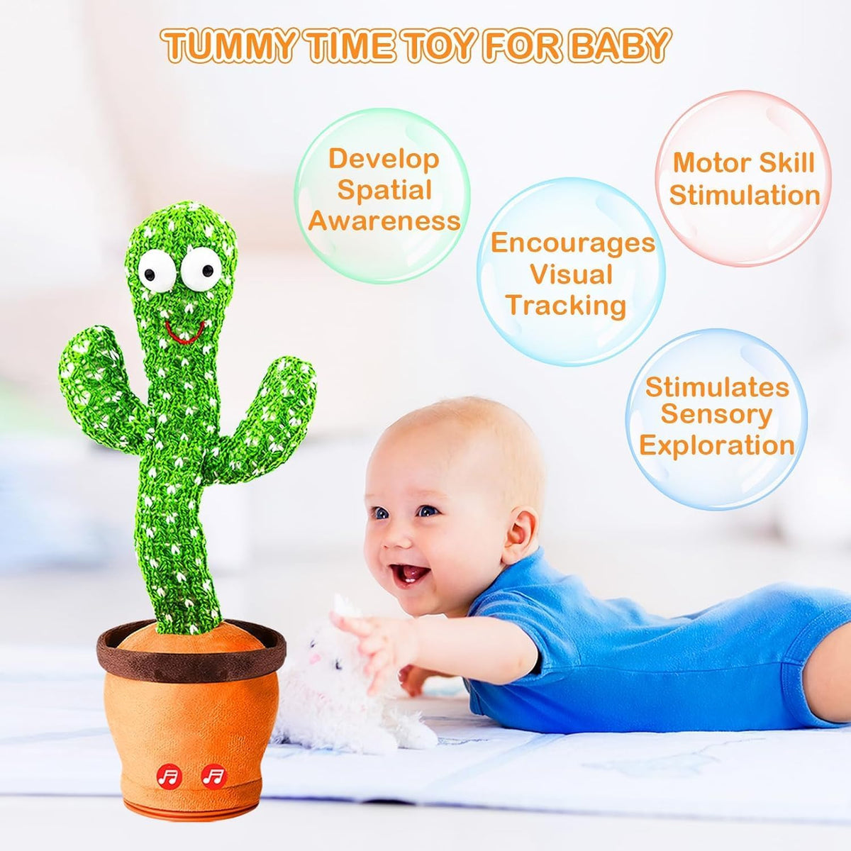 Dancing Cactus Toy for Kids | Talking, Singing & Repeating Toy with Lights & Music