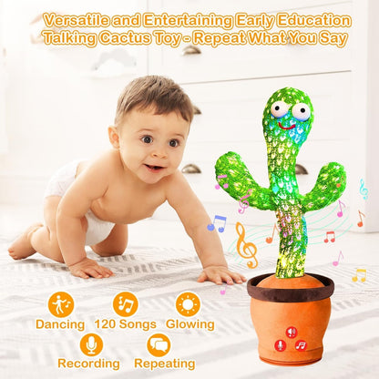 Dancing Cactus Toy for Kids | Talking, Singing & Repeating Toy with Lights & Music