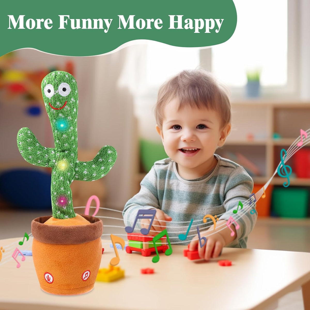 Dancing Cactus Toy for Kids | Talking, Singing & Repeating Toy with Lights & Music