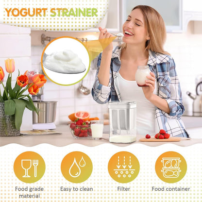 Homemade Greek Yogurt Maker 1100ml | Multipurpose Food Filter Strainer