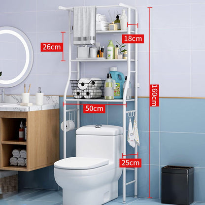 Over-The-Commode Iron Bathroom Shelf – 3-Tier Organizer