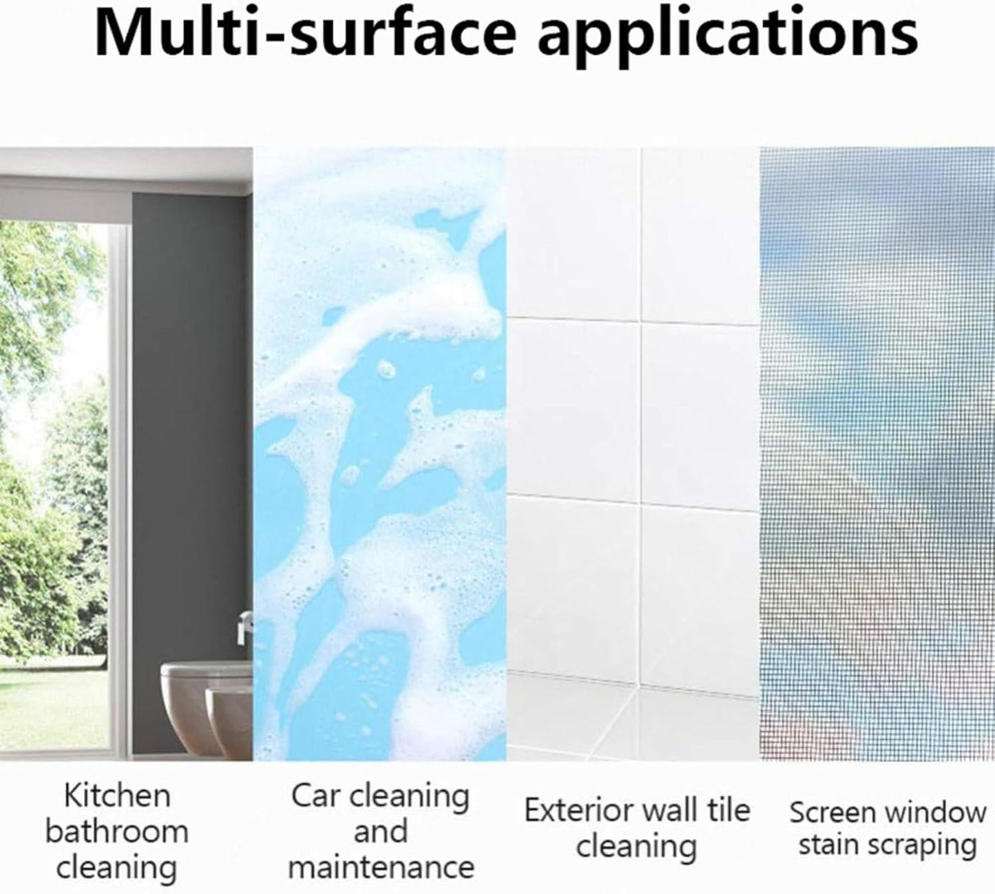 2-in-1 Floor Cleaner Brush Scraper with Wiper