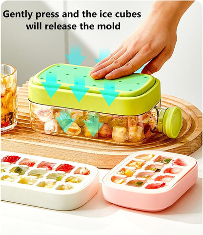 2 in 1 Ice Cube Bottle with Tray – Portable Ice Maker & Water Bottle
